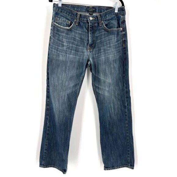 Banana Republic Men's Stretch Straight Jeans Blue Denim Medium Wash Size 32/30 - Picture 3 of 9